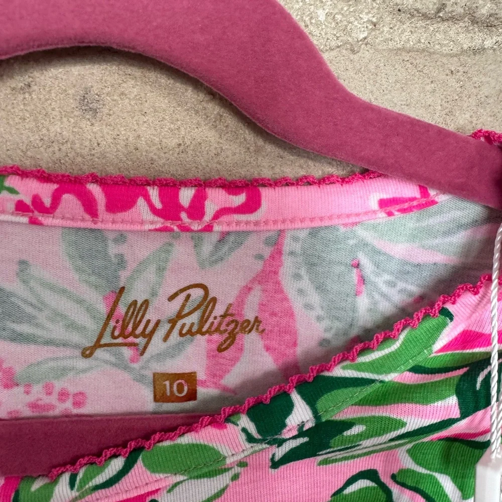 Lilly Pulitzer Floral Pink and Green Kids Pajamas